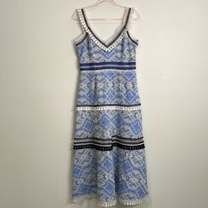 Gianni Bini Blue and White Wedding Dress